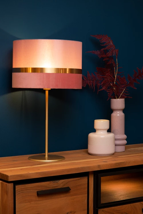 Lucide EXTRAVAGANZA TUSSE - Table lamp - Ø 30 cm - 1xE14 - Pink - atmosphere 2